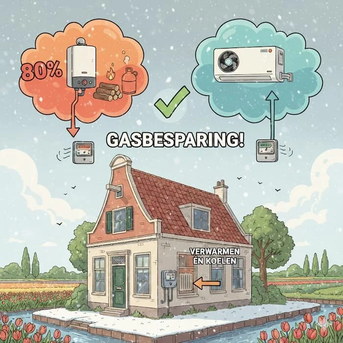 Gas besparen airco